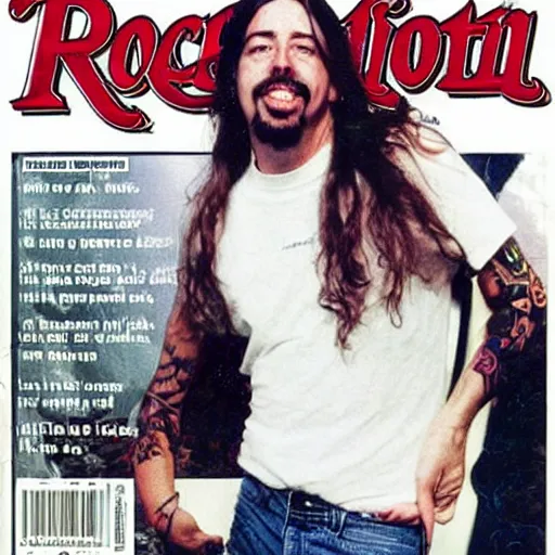 Image similar to 2 1 yo young dave grohl 1 9 9 4 rock tour photograph, rollingstone magazine