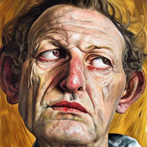 Prompt: high quality high detail painting by lucian freud, hd, portrait, dramatic lighting