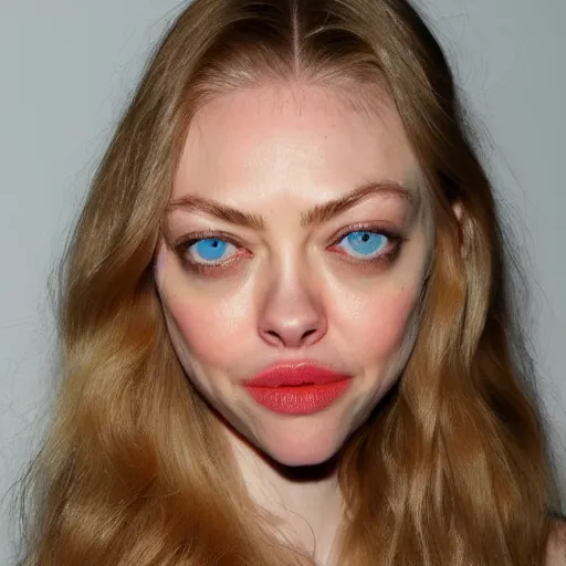 Image similar to a face looking like fried chicken, fried chicken model looking like amanda seyfried