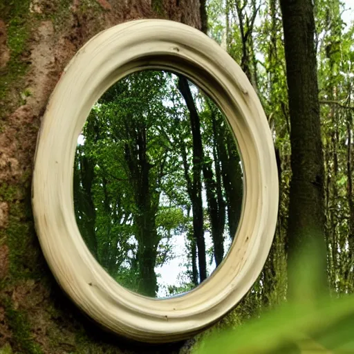 Prompt: mirror in the forest