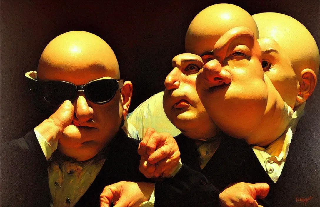 Image similar to portrait of humpty dumpty!!!!!!!!!!!!!!!!!!!!!!!!!!!, detailed face, detailed painting,, epic lighting, by ilya repin, phil hale and kent williams
