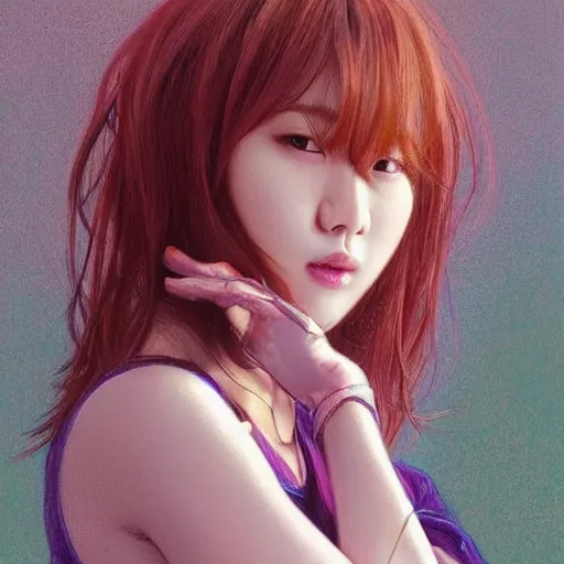 Image similar to portrait of kpop idol, expressive pose, lively expression, a pastel by chip zdarsky, trending on pinterest, mingei, full body, stylish, intricate, elegant, rose tones, highly detailed, digital painting, artstation, concept art, smooth, sharp focus, illustration, art by artgerm and greg rutkowski and alphonse mucha