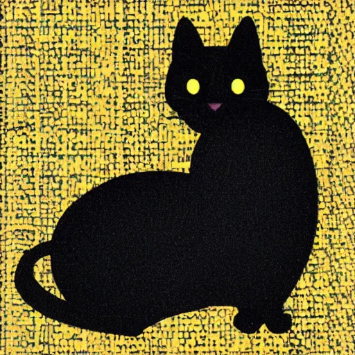 Image similar to a black cat emoji