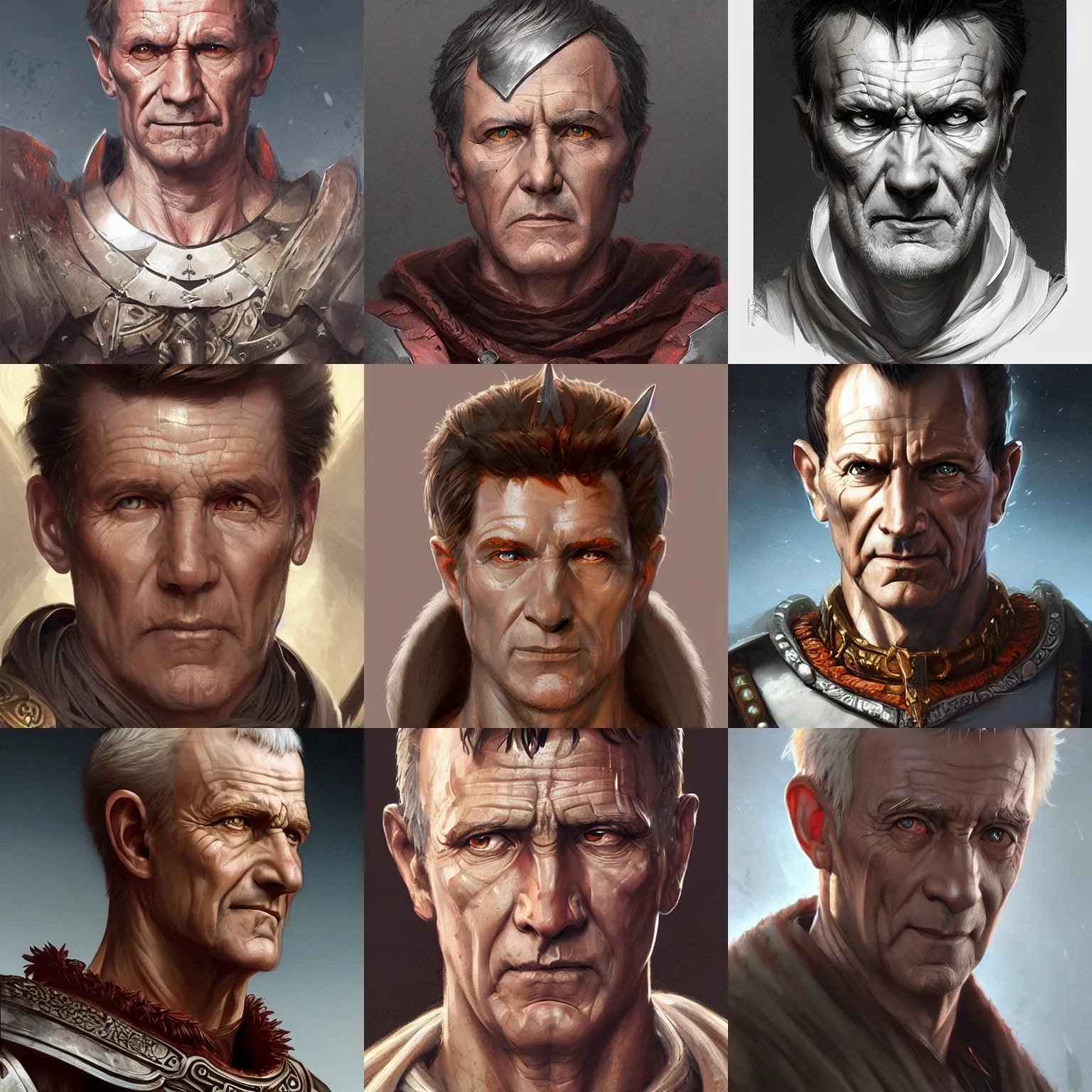 Prompt: gaius julius caesar, d & d, fantasy, portrait, highly detailed, headshot, digital painting, trending on artstation, concept art, sharp focus, illustration, art by artgerm and greg rutkowski and magali villeneuve