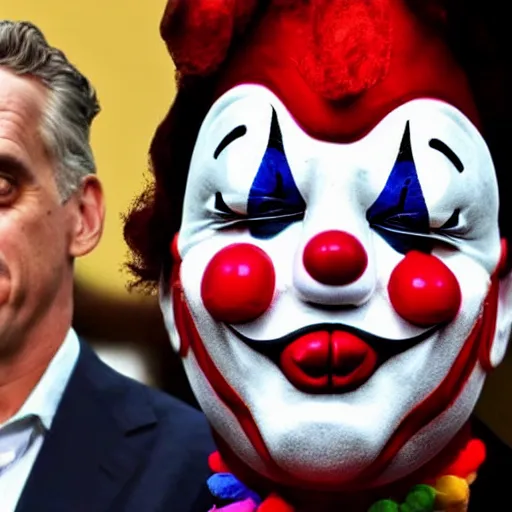 Prompt: jordan peterson is scared of clowns