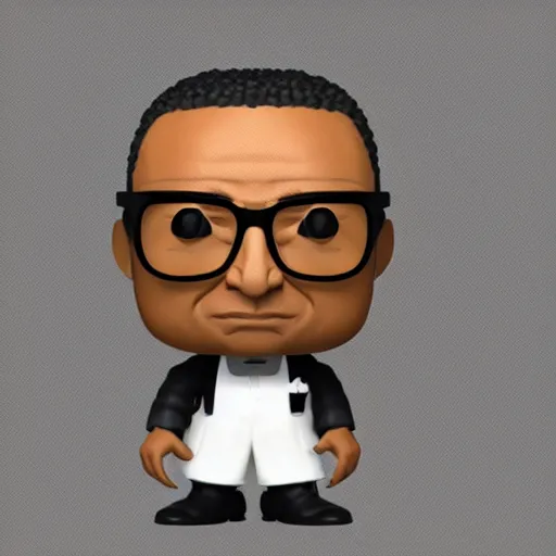 Image similar to gustavo fring as a funko pop, 3d render