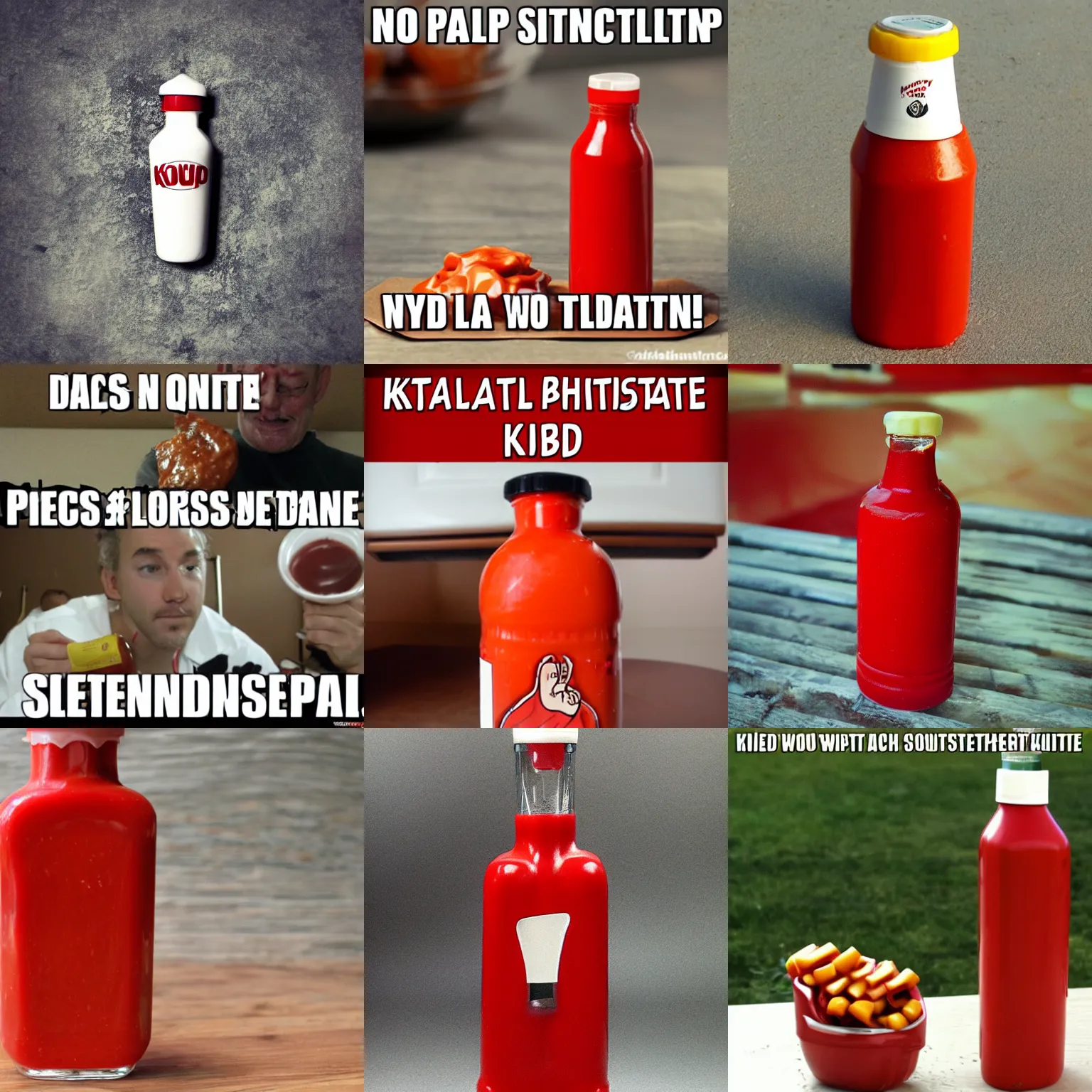 Prompt: ketchup bottle, meme