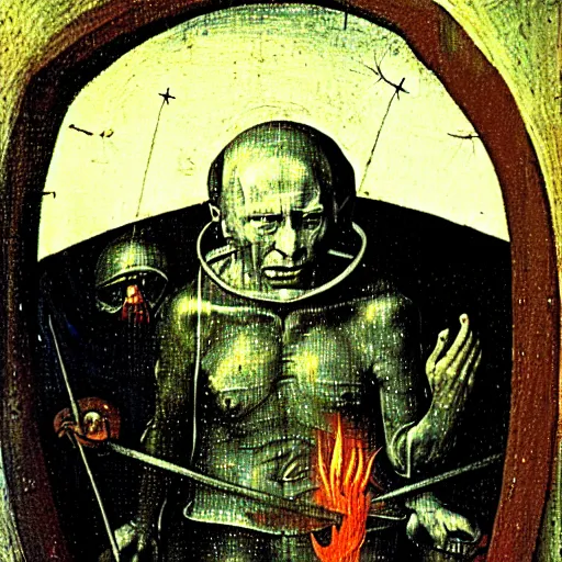 Image similar to putin in hell, hieronymus bosch