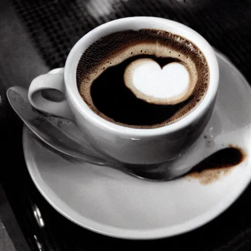 Image similar to coffee art of Woody Allen, food photography