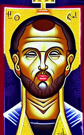 Image similar to orthodox icon of lebron james