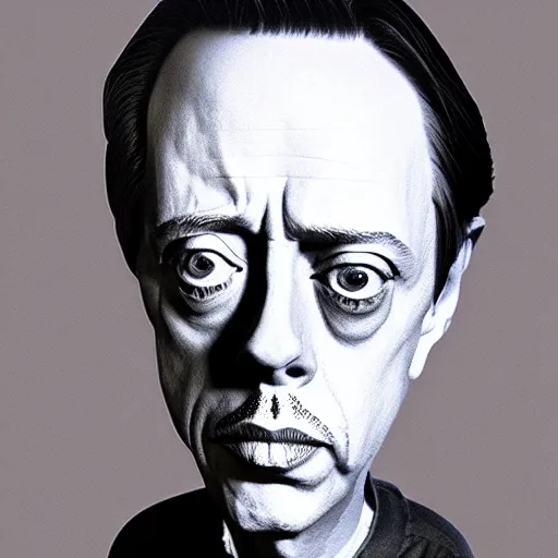 Image similar to A spoon that lies on a kitchen counter has the head of Steve buscemi instead of a bowl, highly_detailed!!, Highly_detailed_face!!!, artstationhq, concept art, sharp focus, illustration, art by Leonardo da Vinci and Michelangelo and Botticelli