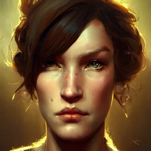 Image similar to Rosalyn Sphinx, portrait by Cedric Peyravernay, highly detailed, excellent composition, cinematic concept art, dramatic lighting, trending on ArtStation