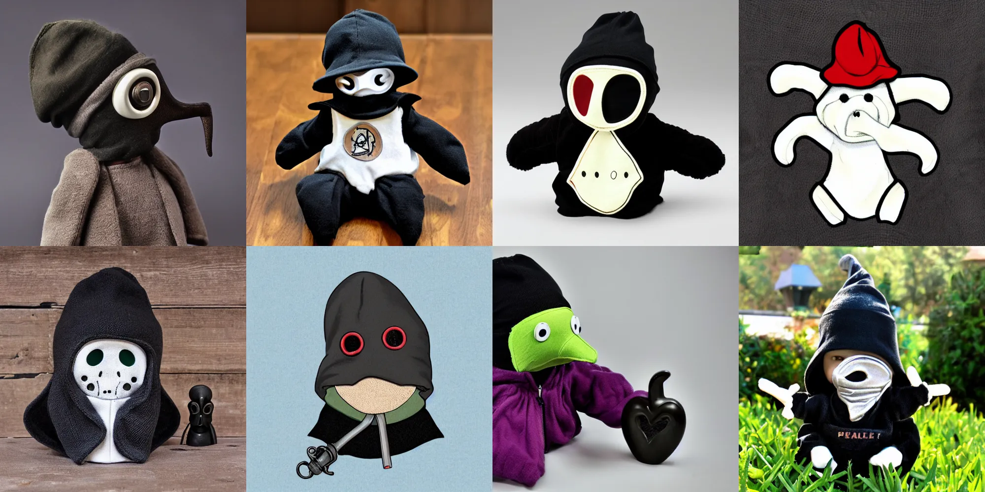 Prompt: Plague doctor beanie baby