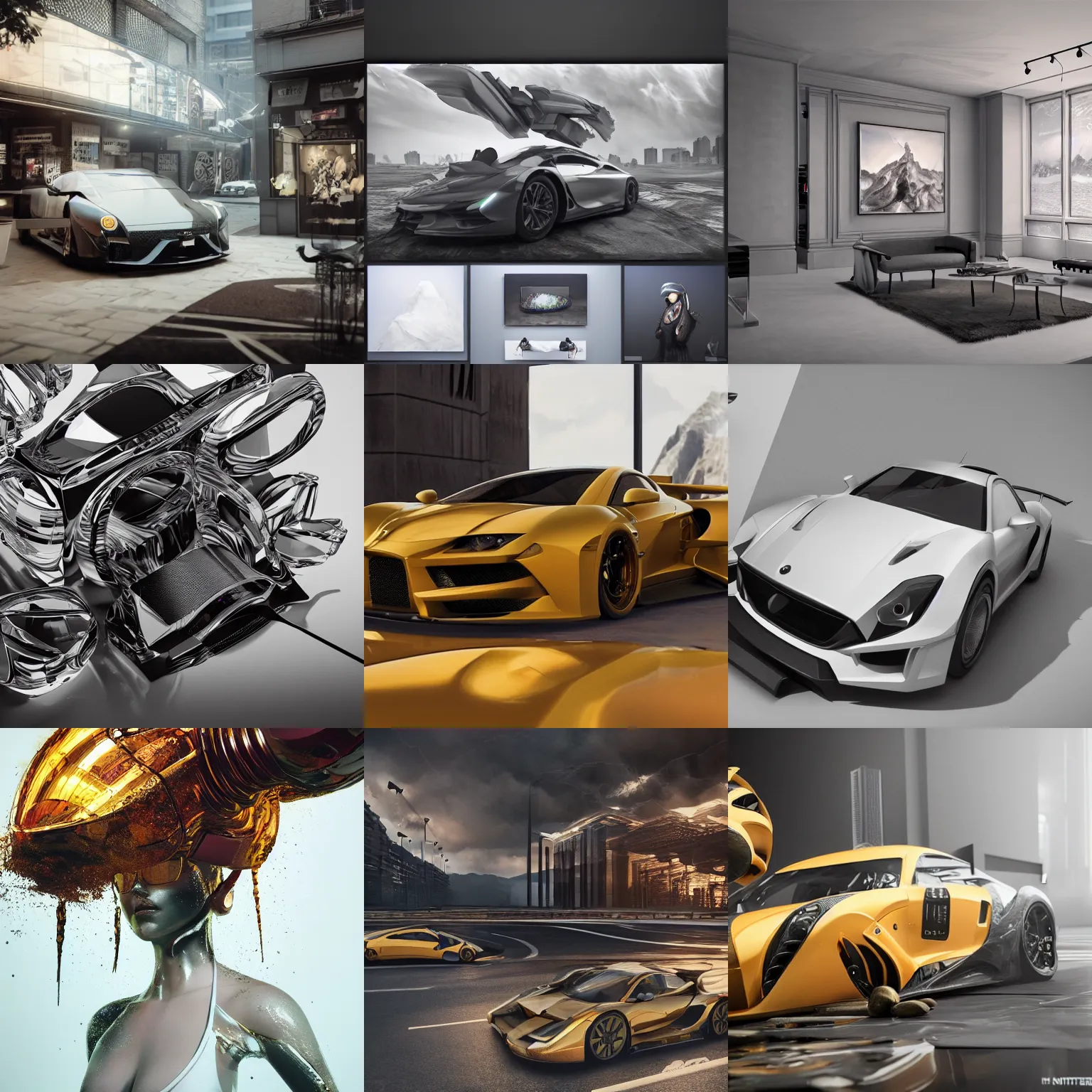 Prompt: 🤑 octane render ultra photorealistic hyper detailed, trending on cgsociety, in a contemporary art gallery, 4 k, award - winning, very extremely beautiful, gorgeous