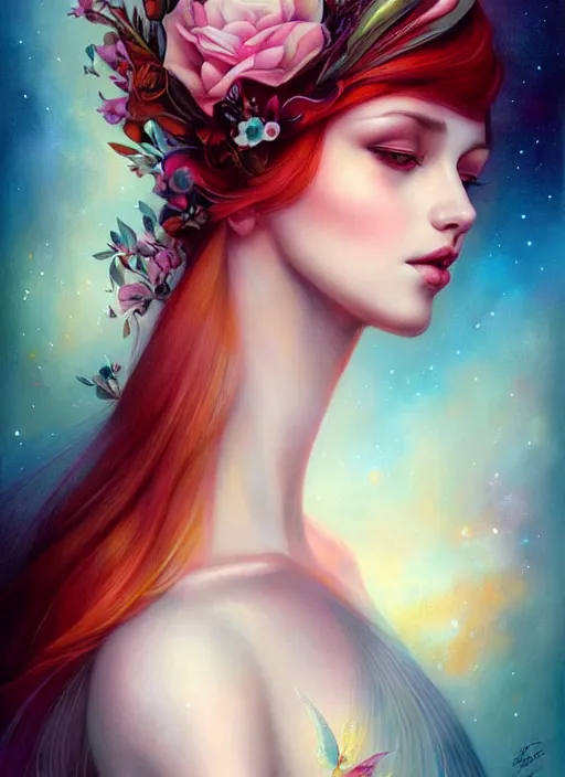 Image similar to a portrait of a pretty young lady by anna dittmann