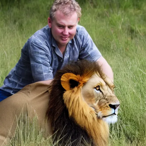 Prompt: Computer Scientist on a Lion