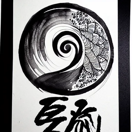 Image similar to zen art ink