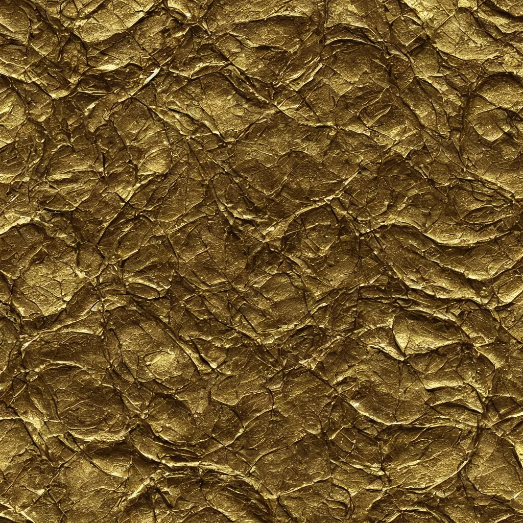 Prompt: seamless tileable texture of damaged metal gold, realistic, very detailed, beautiful, intricate details, sharp focus, substance designer, substance render, substance painter, marmoset, unreal engine, octane render