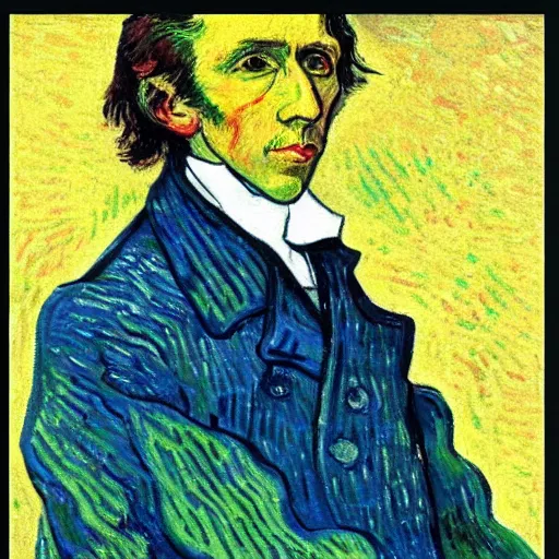 Image similar to chopin painted by van gogh