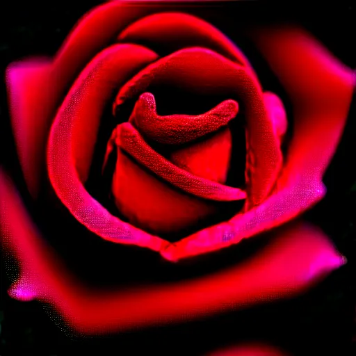 Image similar to award - winning macro of a beautiful black rose made of glowing molten magma