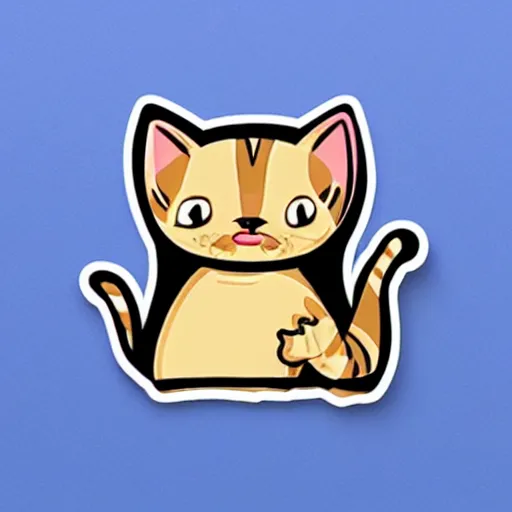 Image similar to surprised cat sticker