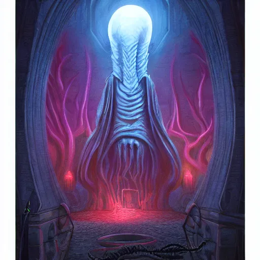 Prompt: mind flayer lair