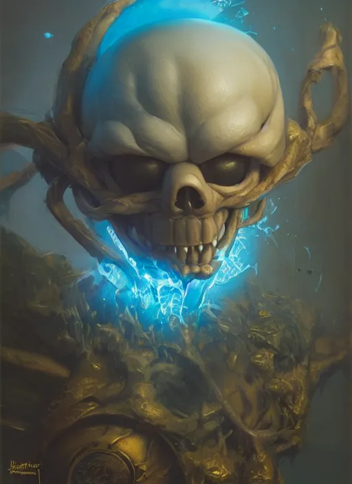 Image similar to portrait of a skeletor mickey mouse, depth of field, soft focus, highly detailed, intricate, realistic, national geographic cover, soft glow, textured, artstation, concept art, sharp focus, illustration, artgerm, greg rutkowski, earl norem