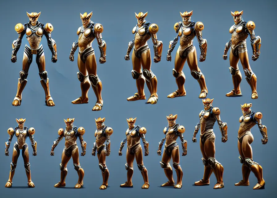 Image similar to concept art sprite sheet of lion character kamen rider, big belt, human structure, concept art, hero action pose, human anatomy, intricate detail, hyperrealistic art and illustration by irakli nadar and alexandre ferra, unreal 5 engine highlly render, global illumination