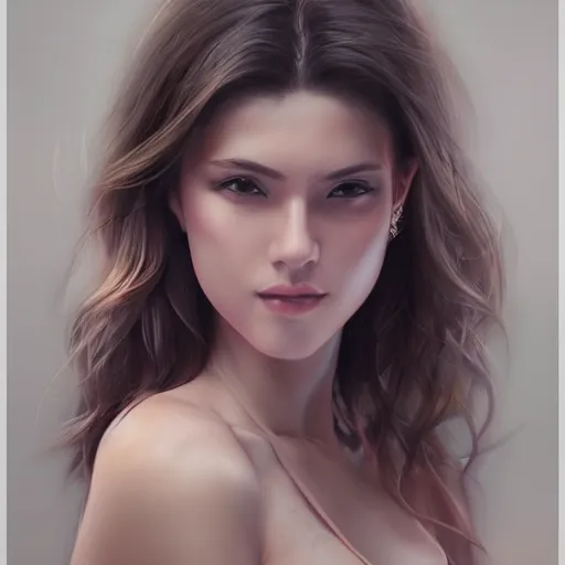 Image similar to photo of a gorgeous young woman in the style of stefan kostic, realistic, sharp focus, 8k high definition, insanely detailed, intricate, elegant, art by stanley lau and artgerm