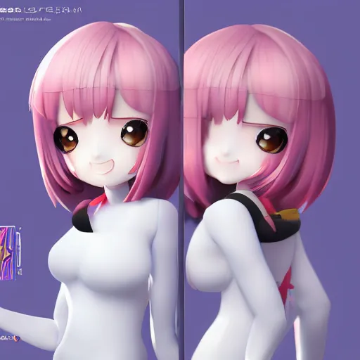 Image similar to cute fumo plush of a popstar girl, anime girl, idol, artstation, vray