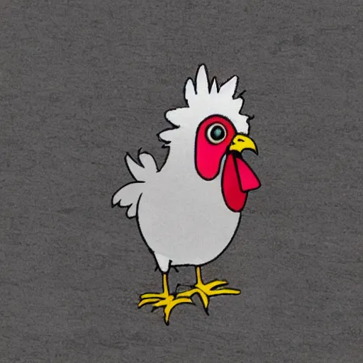 Image similar to chicken wearing prisioner clothes