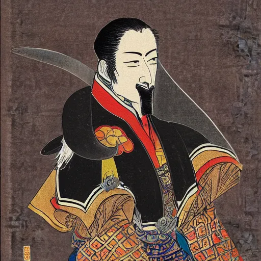 Prompt: illustration of nobunaga oda