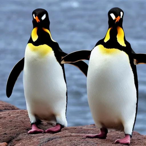 Prompt: penguins as relativizes