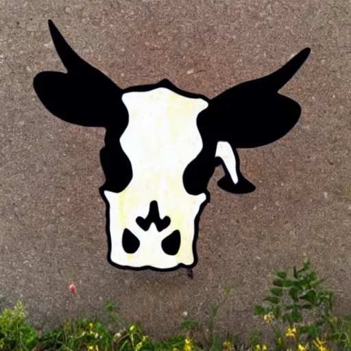 Image similar to a skull that looks like a friendly cow