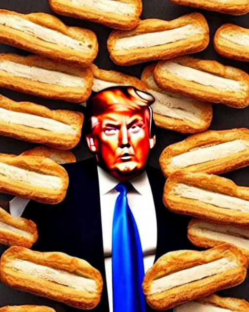 Image similar to donald trump made out of bread