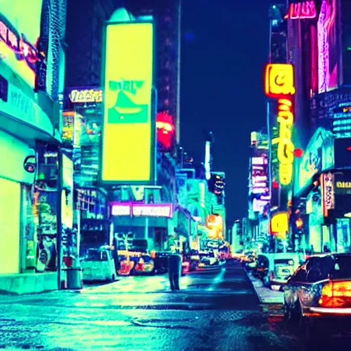 Image similar to neon city with cat cinematography