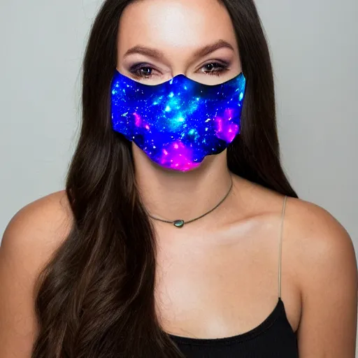 Image similar to galaxy gothic mask