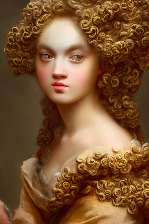 Image similar to the source of future growth, dramatic, elaborate emotive Baroque and Rococo styles to emphasize beauty as a transcendental, featuring a cinnamon-skinned model, 8k image, ultra-realistic, the style of WLOP