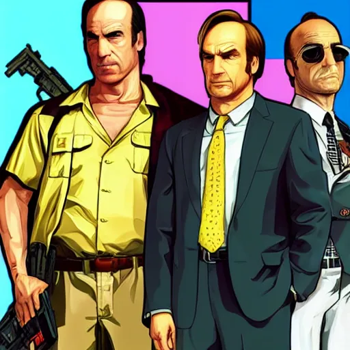 Image similar to GTA box cover art for Better Call Saul, Grand Theft Auto, GTA cover art