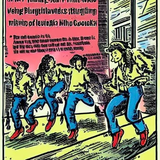 Image similar to robert crumb comic about pembroke pines flanagan high school students partying accurate eyes high detail