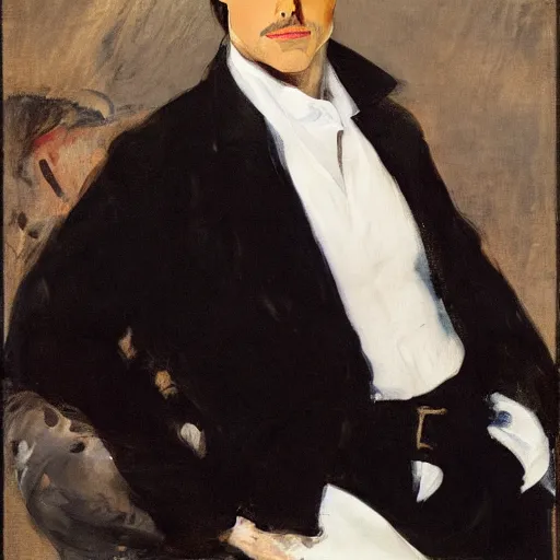 Prompt: Tom Cruise, painted by Manet.