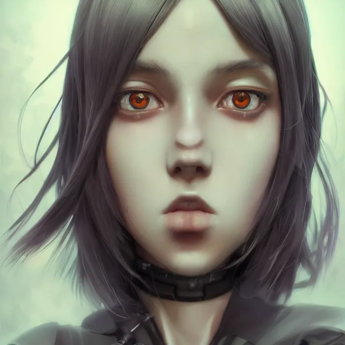 Image similar to symmetrical beautiful anime cyborg girl - by tom bagshaw, by ilya kuvshinov, rtx rendering, octane render 1 2 8 k, maya, extreme high intricate details by wlop, digital anime art by ross tran, medium shot, close up shot, composition by sana takeda, dramatic lighting by greg rutkowski, 8 k, trending on artstation