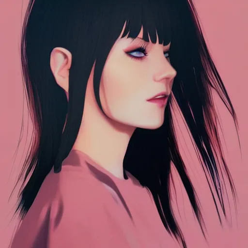 Image similar to a beautiful artwork side profile portrait of a witch by ilya kuvshinov, featured on artstation