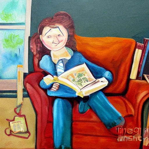 Image similar to National Book Lovers Day painting