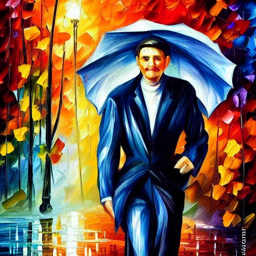 Prompt: a character by Leonid Afremov