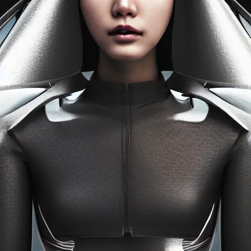 Prompt: close-up portrait of a beautiful Korean Brazilian Luxurious Goddess wearing an elegant futuristic airforce outfit posing dramatically in the art style of WLOP, rule of thirds, fair complexity, 4k quality