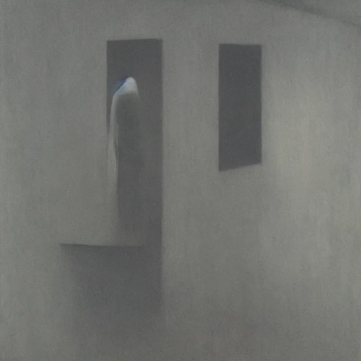 Image similar to i saw a ghost last night, science fiction, Edward Hopper and James Gilleard, Zdzislaw Beksinski, highly detailed