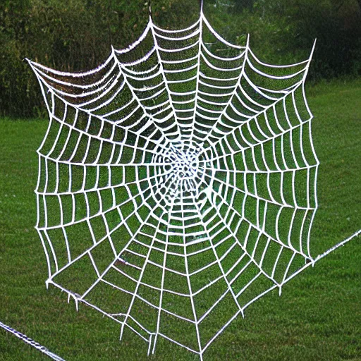 Prompt: spider web in the shape of a sheep