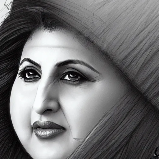 Image similar to amazing lifelike award winning pencil illustration of Kathy najimy trending on art station artgerm Greg rutkowski cinematic