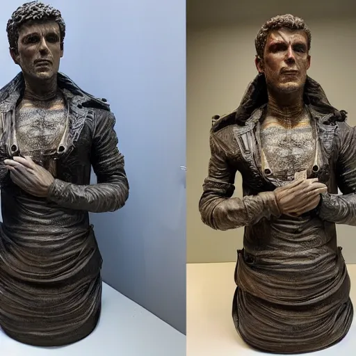 Prompt: an intricate detailed paper mâché statue of the Lord of TCP/IP and Subnetting, style of The Matrix, Blade Runner, Cyberpunk 2077